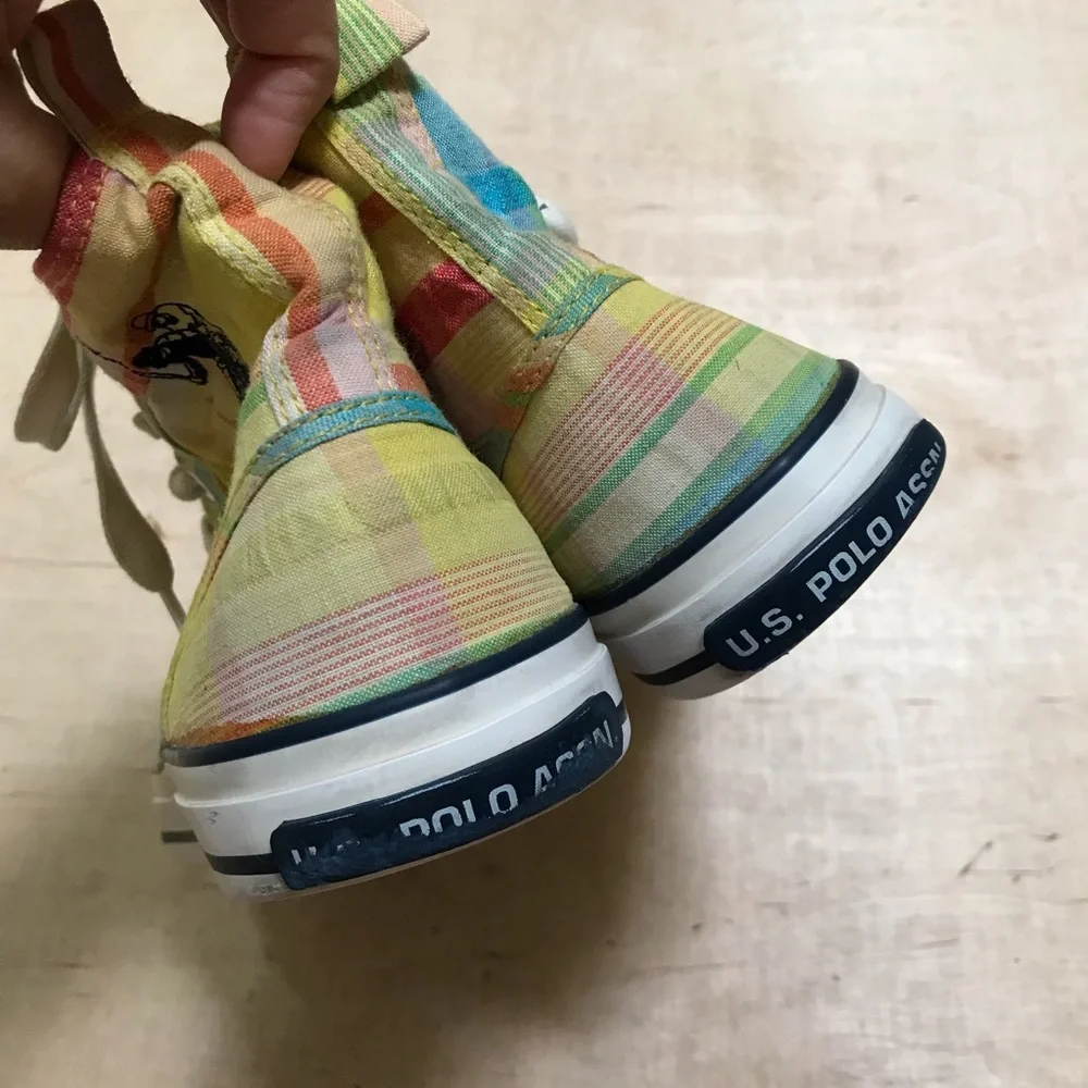 US Polo Assn Plaid Multicolore High Top Sneakers Size 11